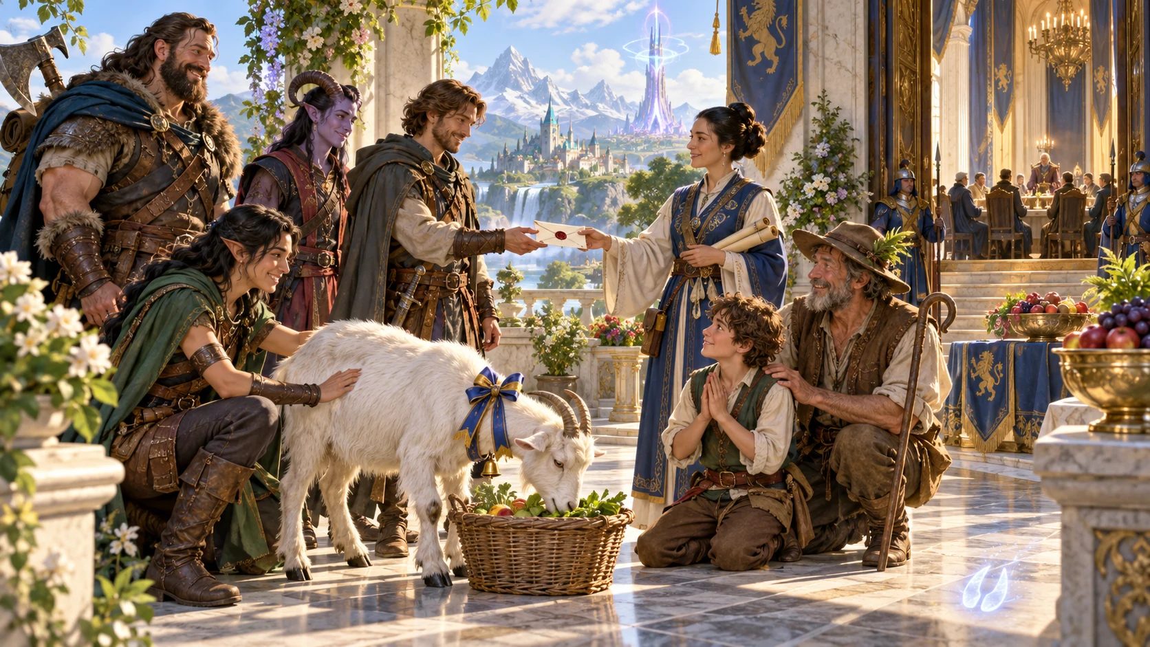 A returned goat lets the council resume with an open invitation